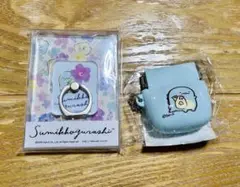 すみっコぐらし スマートフォンリング 水色