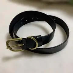 [AIYI&JP] 黒ベルト レザーベルト 長さ105cm(黒B)