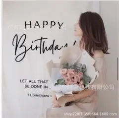 birthdayタペストリーと風船49個セット