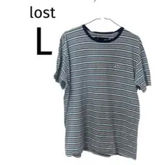 lost ロスト サーフ ボーダー Tシャツ メンズL 青白系