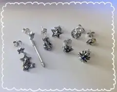 【お得！！】 シルバーピアス (片耳用) 8個セット
