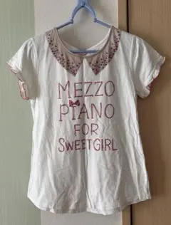 【最終価格】Mezzo Piano 騙し絵の襟付きTシャツ　150