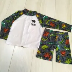恐竜柄ラッシュガード上下セット サイズ95