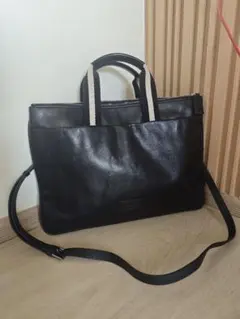 【超美品】BALLY バリー レザービジネスバッグ ブラック スイス製