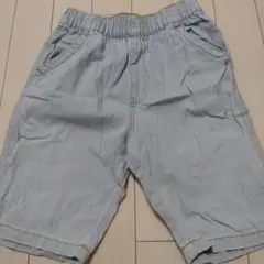 ライトブルー ハーフパンツ バックポケット付き