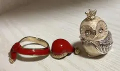 PIEARTH ピィアース ジュエリーボックス クラウンフクロウ ピュアホワイト