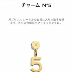 【新品未使用】シャネル 2023 ホリデー 限定 チャーム n°5 No.5