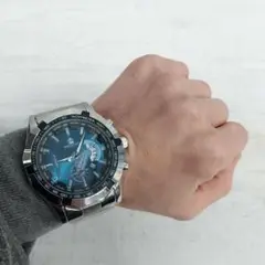 新品 デユアル WEIGUAN 腕時計メンズ ラグジュアリーステンレス 青