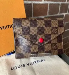 ☆極美品☆ LOUISVUITTON ダミエ ヴィクトリーヌ 折り財布 正規品