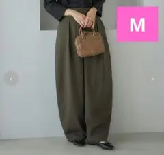 【新品】しまむら 田中里奈　バレルシルエットパンツ　コクーン カーキ　M
