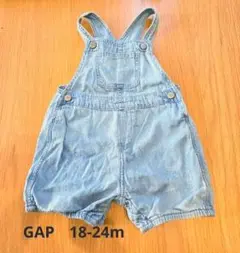 GAP　デニムオーバーオール　18-24ヶ月　ライトブルー