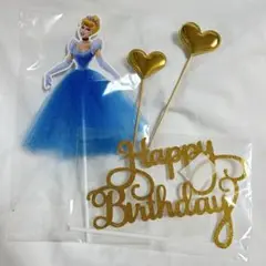 シンデレラ　ケーキトッパー　お祝い　誕生日　バースデー