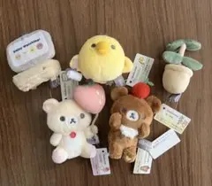 【新品】リラックマ BASIC RILAKKUMA てのりぬいぐるみ 5点セット