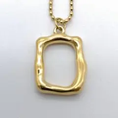 新品!ゴールド ネックレス スクエア チェーン 18K GP ヴィンテージ 金