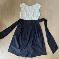 【美品】リツコシラハマ　フィッシュテール切り替えワンピース　M