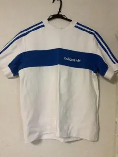 adidas 3ストライプ トレーナー S ホワイト/ブルー