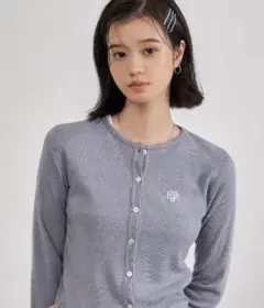 muah muah ムーアムーア カーディガン ライトブルー 美品 韓国