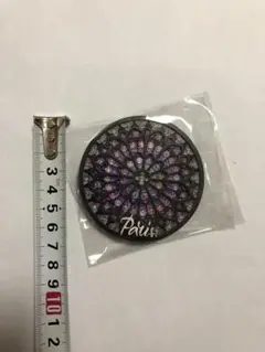 パリ ノートルダム大聖堂 ステンドグラス バラ窓模様 冷蔵庫 マグネット