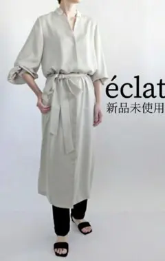 【新品】 E by clatとろみ前あきワンピース