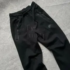 S NIKE テックフリース ストレートパンツ スウェット ブラック