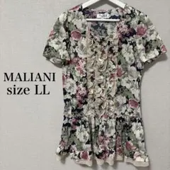MALIANI フラワープリント 半袖チュニック LL