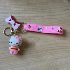 ハローキティ シリコンキーホルダー ピンク 新品未使用