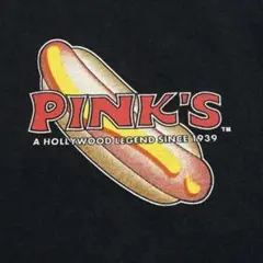 Mサイズ相当　PINK’S ピンクス ホットドッグTシャツ USA ハリウッド