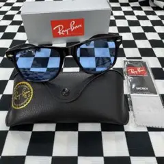 新品未使用 RAYBAN RB2140F 56サイズ キムタク着用 黒×ブルー