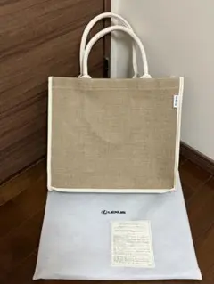 【週末値下】LEXUS レクサス スクエアトートバッグ　ジュート　麻