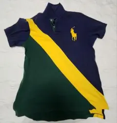 Ralph Lauren ポロシャツ ネイビー/グリーン/イエロー L