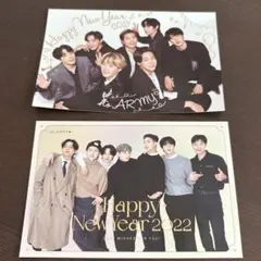 BTS 年賀状 2022 サイン入り 2枚セット