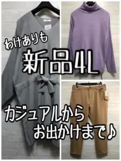 新品☆4L♪カジュアルからお出かけまで♪3点セット〇A778