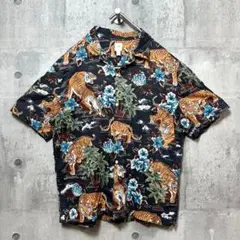 ★激レア★WILD SUMMER 吠える虎と咲く南国　アロハシャツ　Mサイズ