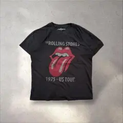 The Rolling Stones 1975 US Tour Tシャツブラック