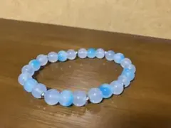 青と白のグラデーションブレスレット