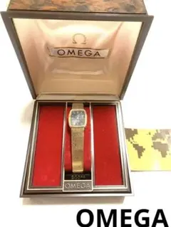 腕時計 OMEGA ヴィンテージ ゴールド スクエア レディース
