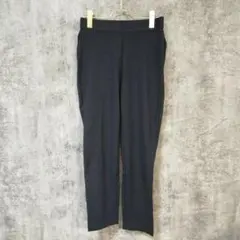 【美品】ユニクロ ストレッチパンツ ゴムウエスト ブラック W64 Sサイズ