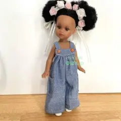 ブルーグレーのカバーオール　パオラドール　パオラレイナ ミニちゃん　ハンドメイド