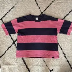 X-girl ピンクネイビー ボーダー　Tシャツ
