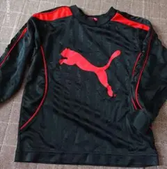 Puma ブラック/レッド 長袖シャツ 110 サッカー　プーマ