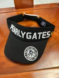 新品 PEARLY GATES パーリーゲイツ サンバイザー 黒色