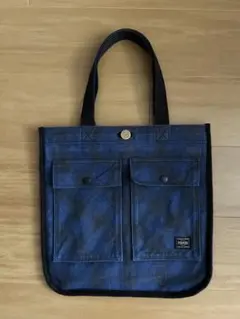 PORTER チェック柄 リバーシブル トートバッグ