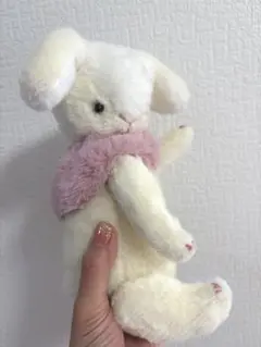 ハンドメイド　マフラー巻き巻き♡ ロップイヤーちゃん　うさぎのぬいぐるみ