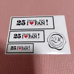 25周年記念 THANK YOU I ❤️ FAN! ステッカー　安室奈美恵