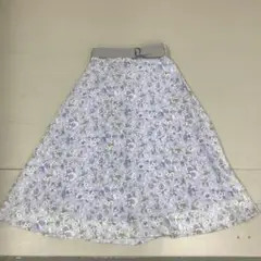 tocco closet 花柄 フレア スカート ウエストベルト付 M
