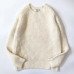 ドゥーズィエムクラス ワッフルニット アイボリー