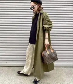 リノーム☺︎ボリュームスリーブバルマカーンコート カーキ