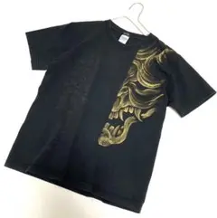 希少/羽吹 手書き ヴィンテージ Tシャツ 般若心経/和柄 ラメ入り
