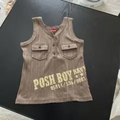 POSH BOY ノースリーブタンクトップ ブラウン