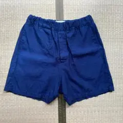 【美品】aulico LINEN SHORT PANTS ネイビー サイズL